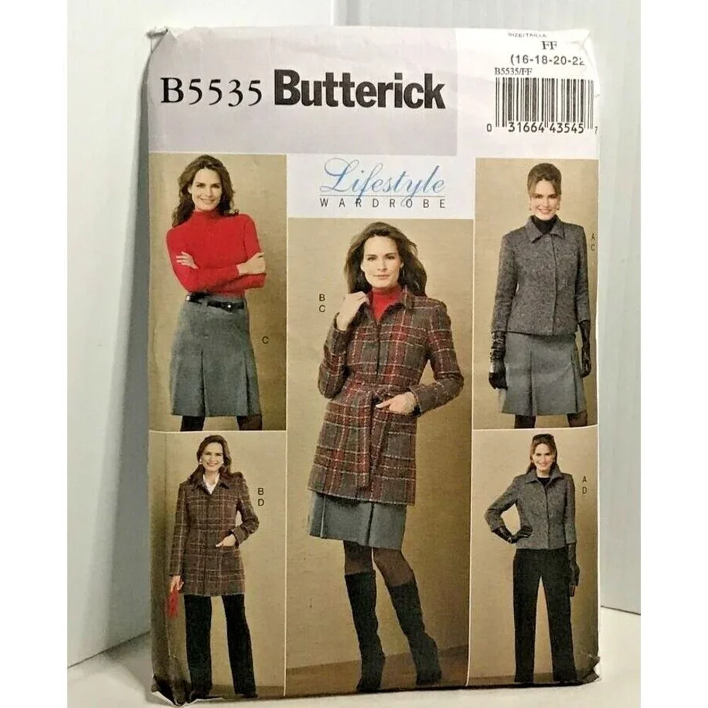 #B5535 Butterick womens  suit pants jacket skirt  sewing pattern 16-22